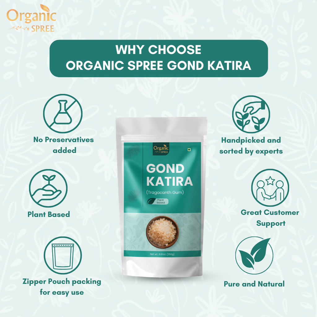 Organic Spree Gond Katira 250grams (8.81 oz) - Tragacanth Gum