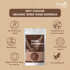 Organic Spree Gond Moringa 200 grams (7.05oz) | Moringa Oleifera Gum - GMP Certified