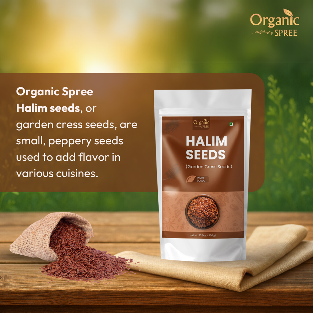 Organic Spree Halim Seeds 300gm (10.6oz) - Garden Cress Seeds