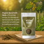 Organic Spree Kutki Herb 100gm (3.52oz) - Picrorhiza Kurroa