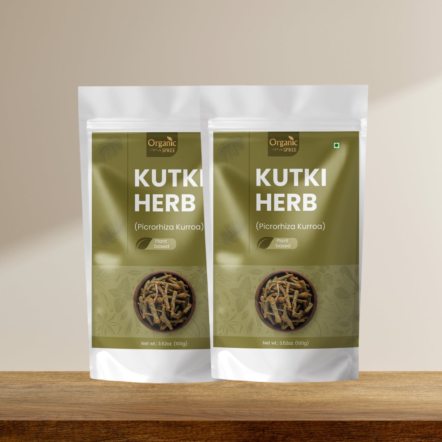Organic Spree Kutki Herb 100gm (3.52oz) - Picrorhiza Kurroa
