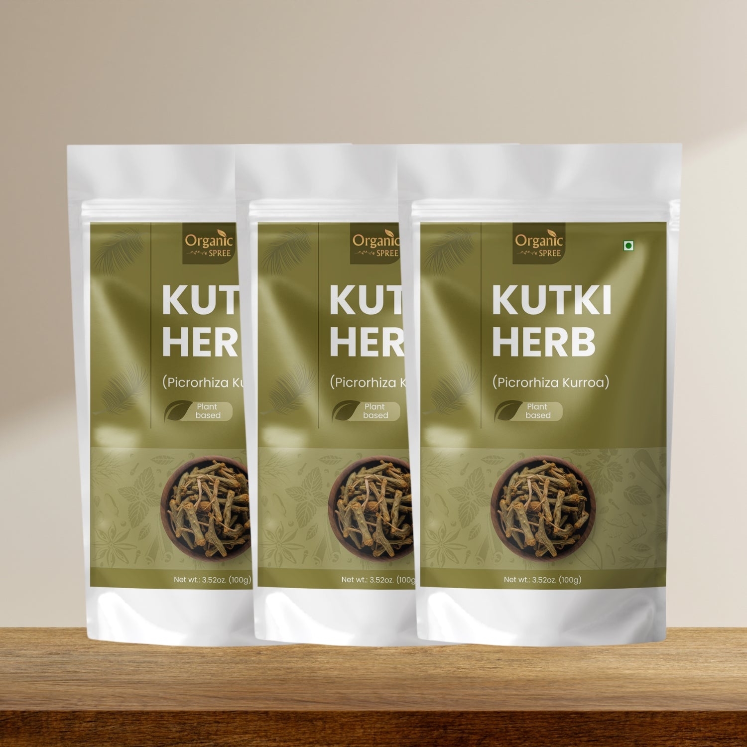 Organic Spree Kutki Herb 100gm (3.52oz) - Picrorhiza Kurroa