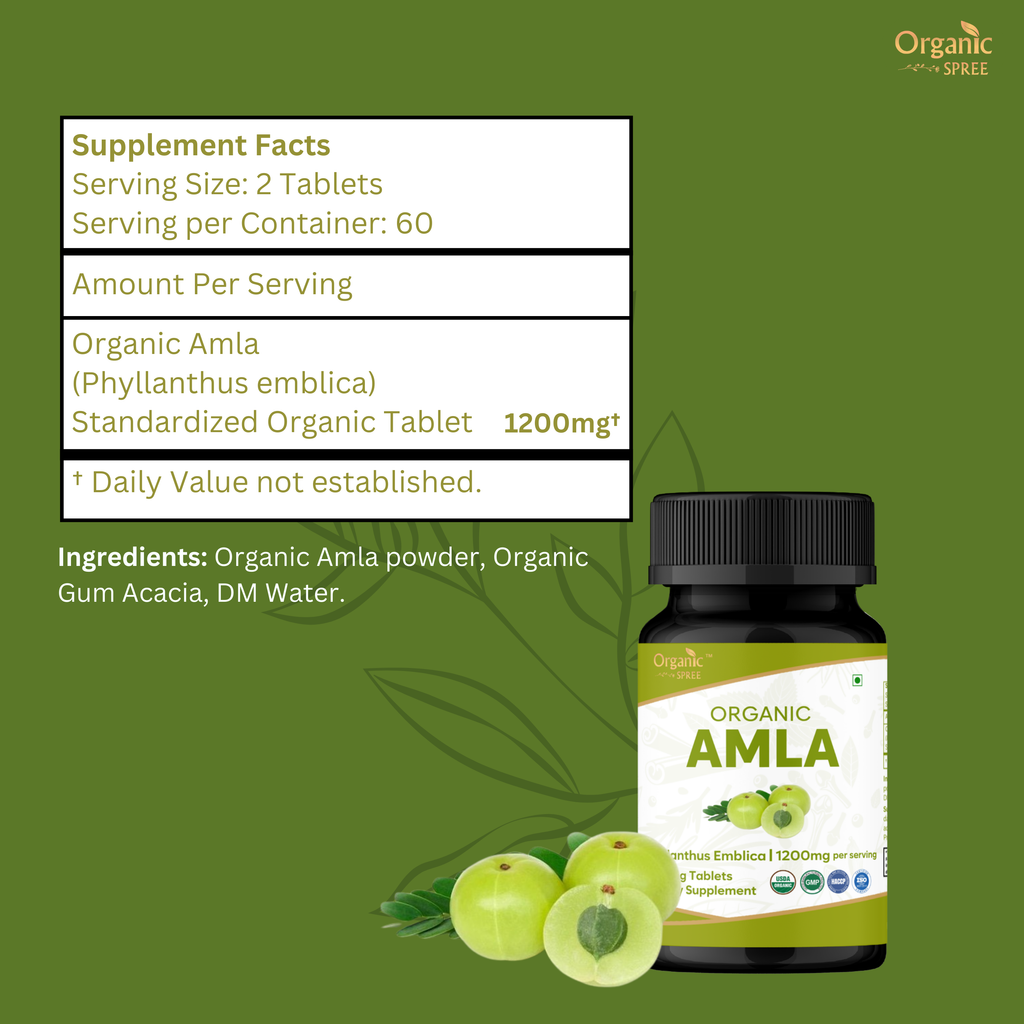 Key ingredient: 100% organic Amla (Emblica officinalis) extract – natural supplement for blood sugar and digestion
