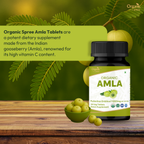 Organic Spree Amla 120 Tablets bottle – USDA Organic, GMP certified ayurvedic supplement
