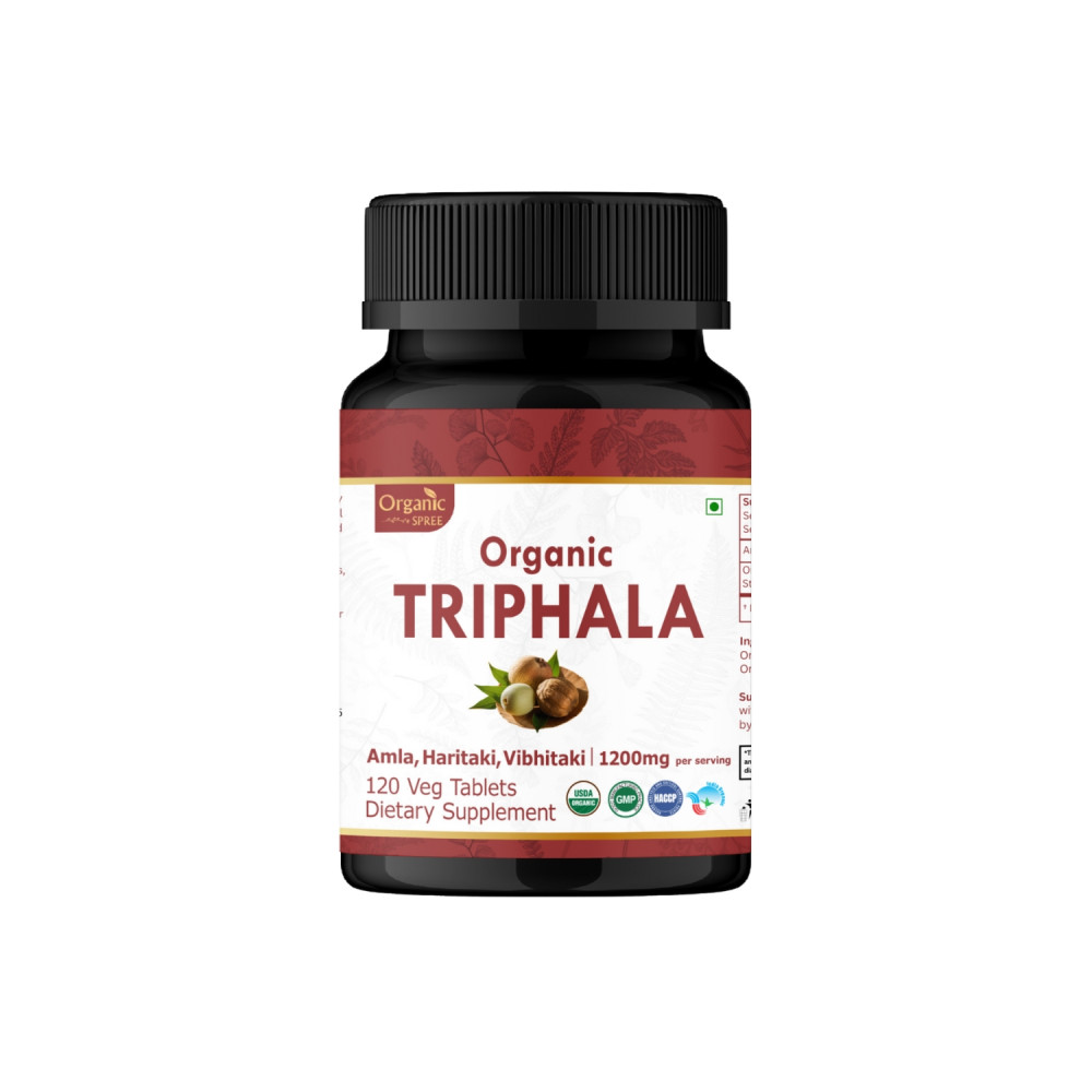 Organic Spree Triphala 120 Tablets | USDA Organic Certified Organic Spree Triphala 120 Tablets | USDA Organic Certified