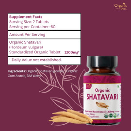 Organic Spree Shatavari 120 Tablets - Organic Certified