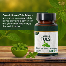 Organic Spree Tulsi 120 Tablets - Organic Certified