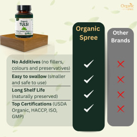 Organic Spree Tulsi 120 Tablets - Organic Certified
