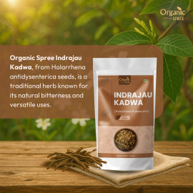 Organic Spree Indrajau Kadwa 200gm (7.05oz) Holarrhena Pubescens 