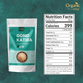 Organic Spree Gond Katira 250grams (8.81 oz) - Tragacanth Gum 