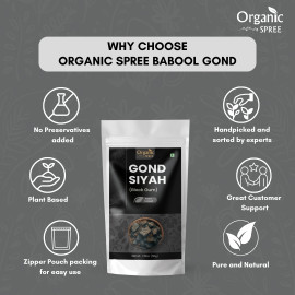 Organic Spree GOND SIYAH 200 grams (7.05oz) | Black Gum - GMP Certified
