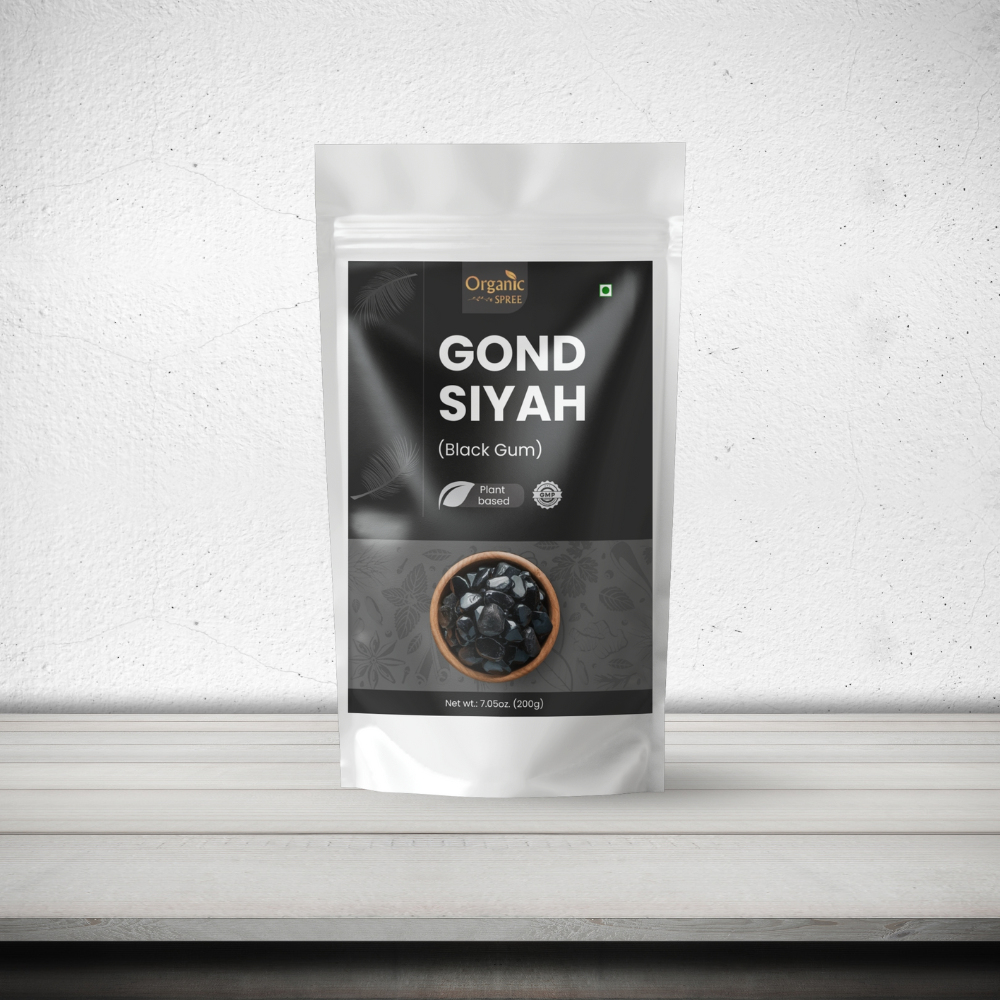 Organic Spree GOND SIYAH 200 grams (7.05oz) | Black Gum - GMP Certified Organic Spree GOND SIYAH 200 grams (7.05oz) | Black Gum - GMP Certified