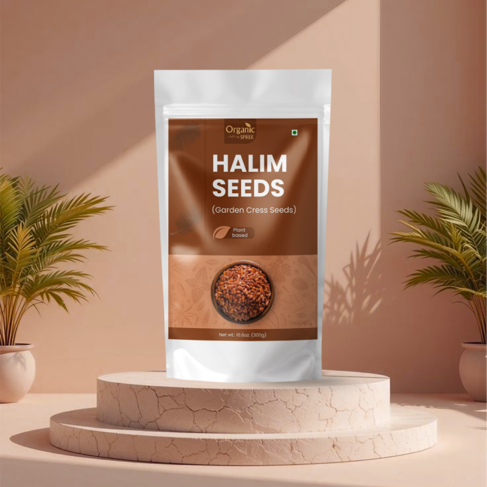 Organic Spree Halim Seeds 300gm (10.6oz) - Garden Cress Seeds Organic Spree Halim Seeds 300gm (10.6oz) - Garden Cress Seeds