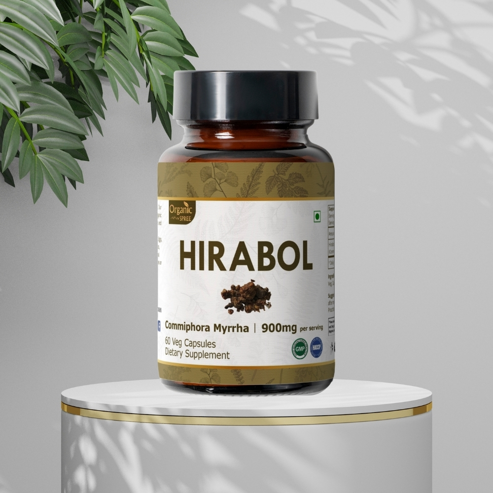 Organic Spree HIRABOL 60 Capsules | Commiphora myrrha - GMP Certified Organic Spree HIRABOL 60 Capsules | Commiphora myrrha - GMP Certified