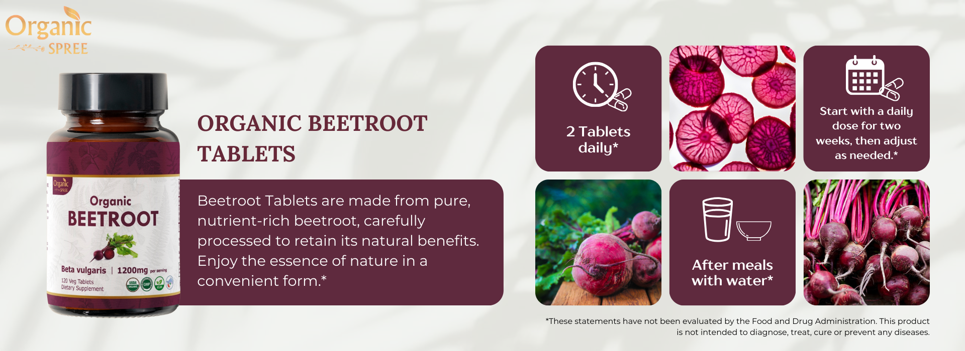 Organic Spree Beetroot Tablets Banner